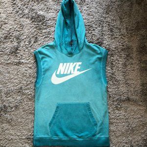 NIKE Women's Sleeveless Hoodie - Blue